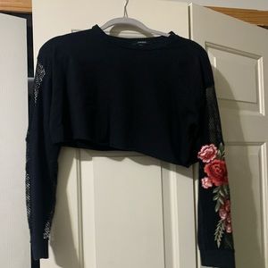 Black cropped top
